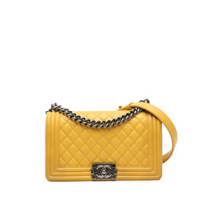 Pre-Loved Chanel Old Medium Quilted Calfskin Boy Flap